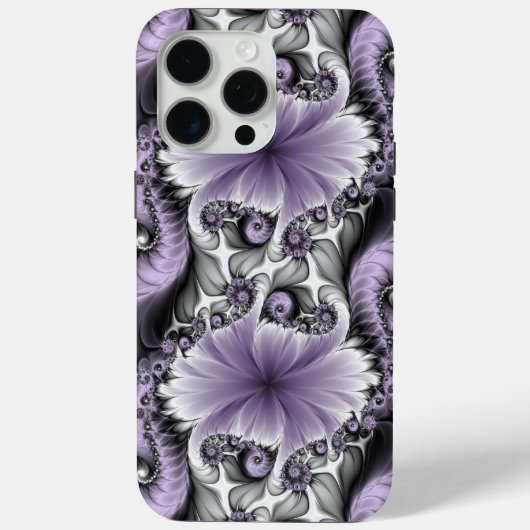 Coques Case-Mate iPhone Illusion Lilac Abstrait Floral Fractal Art Imagina (Verso)