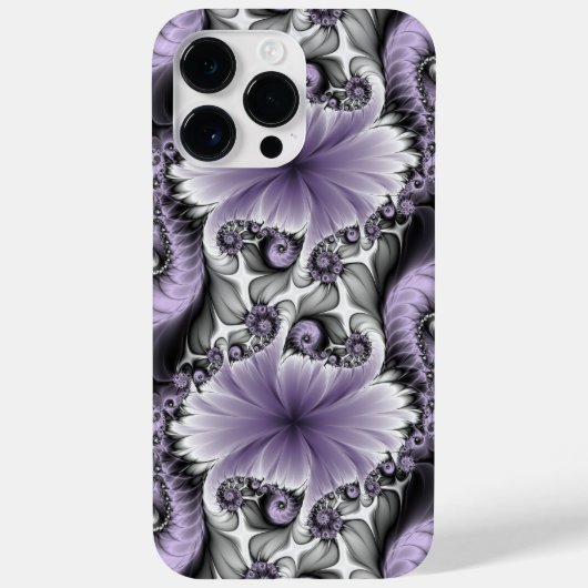 Coques Case-Mate iPhone Illusion Lilac Abstrait Floral Fractal Art Imagina (Verso)