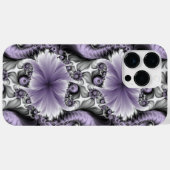 Coques Case-Mate iPhone Illusion Lilac Abstrait Floral Fractal Art Imagina (Verso (horizontal))