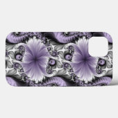 Coques Case-Mate iPhone Illusion Lilac Abstrait Floral Fractal Art Imagina (Verso (horizontal))