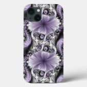 Coques Case-Mate iPhone Illusion Lilac Abstrait Floral Fractal Art Imagina (Verso)
