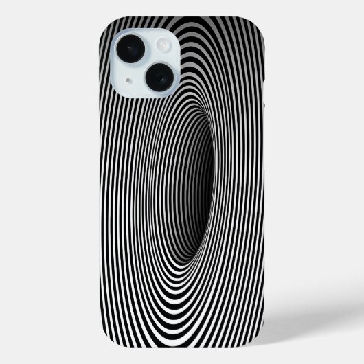Coques Case-Mate iPhone Illusion optique à trou noir | Personnalisé (Verso)