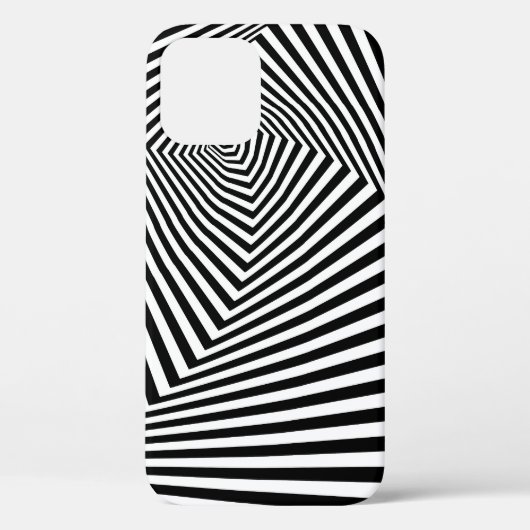 Coques Case-Mate iPhone Illusion optique : Abstrait géométrique rayé. (Verso)
