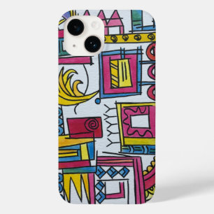 Coque Pour iPhone 14 Illusoire-Whimsical Moderne Bauhaus Art Géométriqu