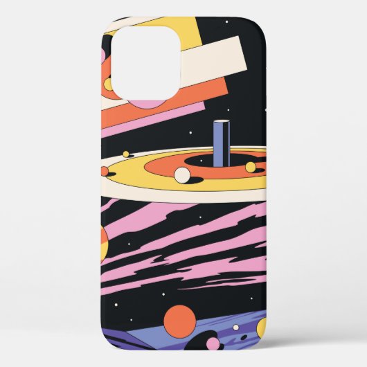 Coques Case-Mate iPhone Illustration Abstraite de l'espace psychédélique, (Verso)