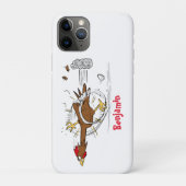 Coques Case-Mate iPhone Illustration amusante de poulet cool (Dos)