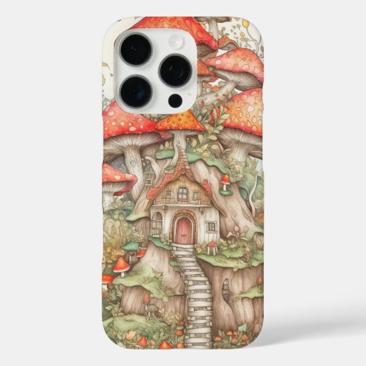 Coques Case-Mate iPhone Illustration Artistique de Maison Champignon (Verso)