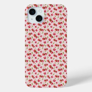 Coque iPhone 15 Mini Illustration botanique de grenade dessinée à la ma
