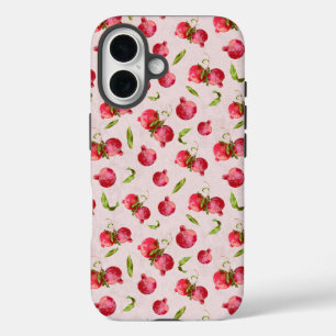Coques iPhone 16 Illustration botanique de grenade dessinée à la ma