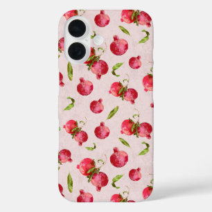 Coques iPhone 16 Illustration botanique de grenade dessinée à la ma
