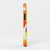 Coques Case-Mate iPhone Illustration botanique orange et blanc (Dos/Droite)