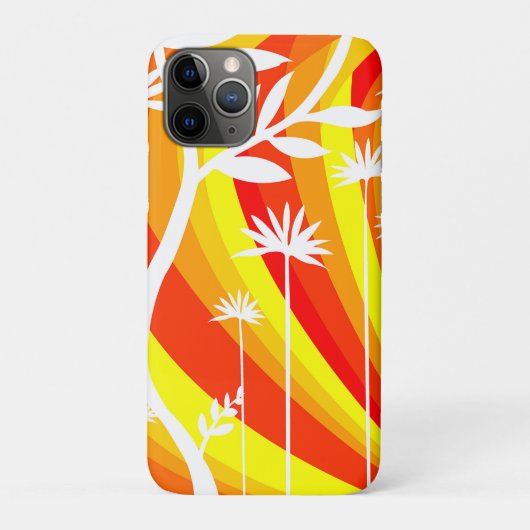Coques Case-Mate iPhone Illustration botanique orange et blanc (Dos)