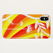 Coques Case-Mate iPhone Illustration botanique orange et blanc (Dos (Horizontal))