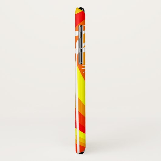 Coques Case-Mate iPhone Illustration botanique orange et blanc (Dos/Gauche)