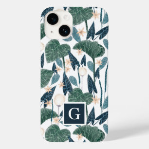 Coque Pour iPhone 14 Illustration botanique Plante Maman Monogramme
