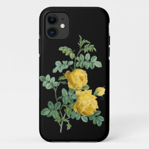 Coque Case-Mate Pour iPhone Illustration botanique vintage de rose jaune