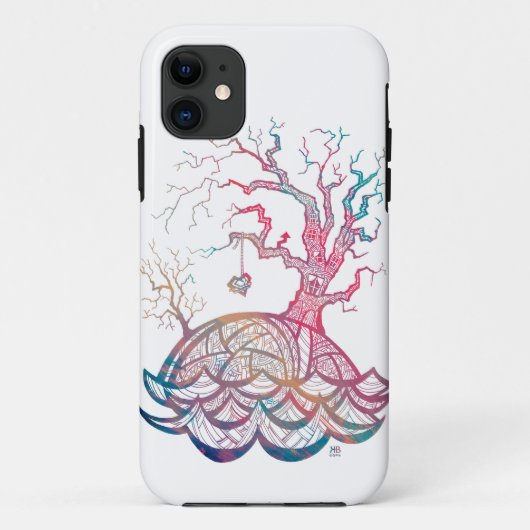 Coques Case-Mate iPhone Illustration complexe d'arbre de coeur de belle (Dos)