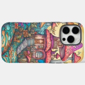 Coques Case-Mate iPhone Illustration créative de cabane champignon mignonn (Verso (horizontal))