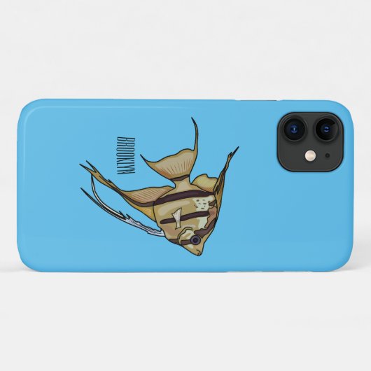 Coques Case-Mate iPhone Illustration d'angelfish (Dos (Horizontal))