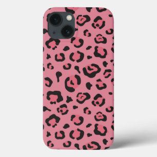 iPhone 13 Case Illustration d'animal de rose de léopard