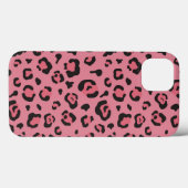 Coques Case-Mate iPhone Illustration d'animal de rose de léopard (Verso (horizontal))