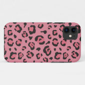 Coques Case-Mate iPhone Illustration d'animal de rose de léopard (Dos (Horizontal))