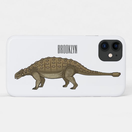 Coques Case-Mate iPhone Illustration d'Ankylosaurus (Dos (Horizontal))