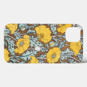 Coques Case-Mate iPhone Illustration d'art de fleur de pavot (Verso (horizontal))