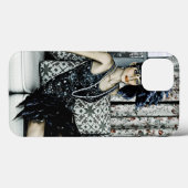 Coques Case-Mate iPhone Illustration d'art de la mode Flapper des Années F (Verso (horizontal))