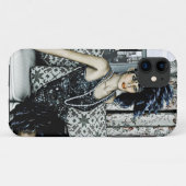 Coques Case-Mate iPhone Illustration d'art de mode de flapper des années 2 (Dos (Horizontal))