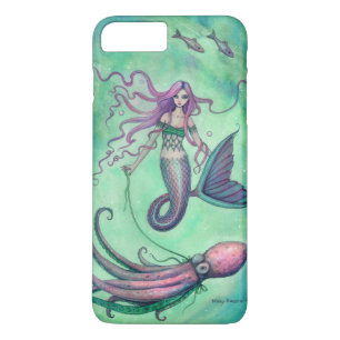 Coque Case-Mate Pour iPhone Illustration d'art fantastique de sirène et de pie