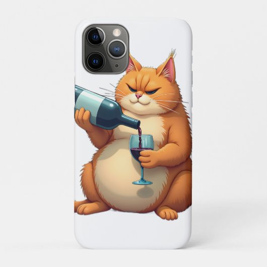 Coques Case-Mate iPhone Illustration d'art moderne de chat ivre de luxe (Dos)