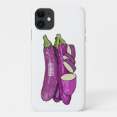Coques Case-Mate iPhone Illustration d'aubergine (Dos)