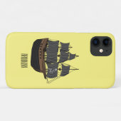Coques Case-Mate iPhone Illustration de bateau pirate (Dos (Horizontal))