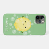 Coques Case-Mate iPhone Illustration de bulles de caricatures de citron mo (Dos (Horizontal))