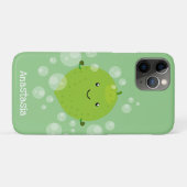 Coques Case-Mate iPhone Illustration de bulles de chaux vert mou (Dos (Horizontal))