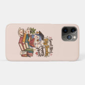 Coques Case-Mate iPhone Illustration de cahier de lecture de chouette mign (Dos (Horizontal))