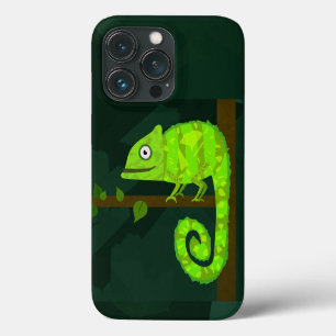 Case-Mate iPhone Case Illustration de caméléon vert mignon Reptile tropi