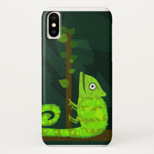 Case-Mate iPhone Case Illustration de caméléon vert mignon Reptile tropi