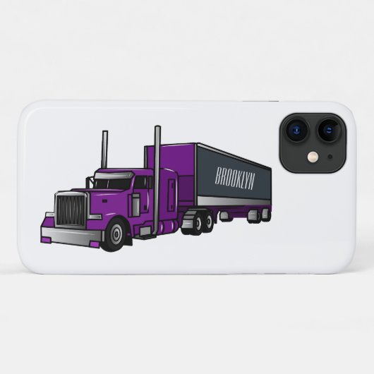 Coques Case-Mate iPhone Illustration de camion semi-remorque (Dos (Horizontal))