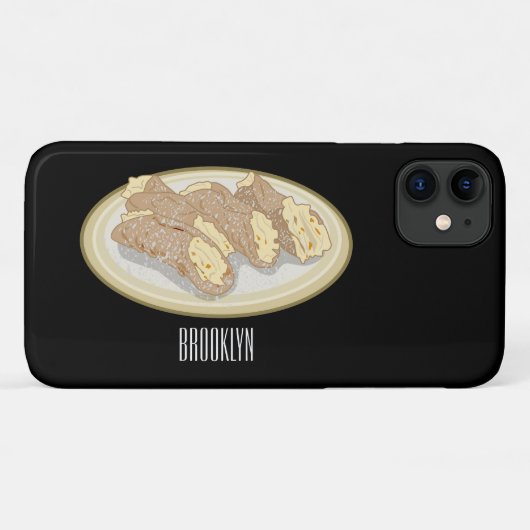 Coques Case-Mate iPhone Illustration de Cannoli (Dos (Horizontal))