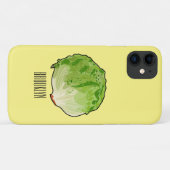 Coques Case-Mate iPhone Illustration de caricature de laitue (Dos (Horizontal))