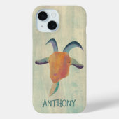 Coques Case-Mate iPhone Illustration de chèvre peinte moderne personnalisé (Verso)