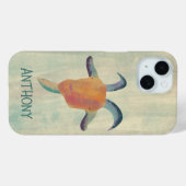 Coques Case-Mate iPhone Illustration de chèvre peinte moderne personnalisé (Verso (horizontal))