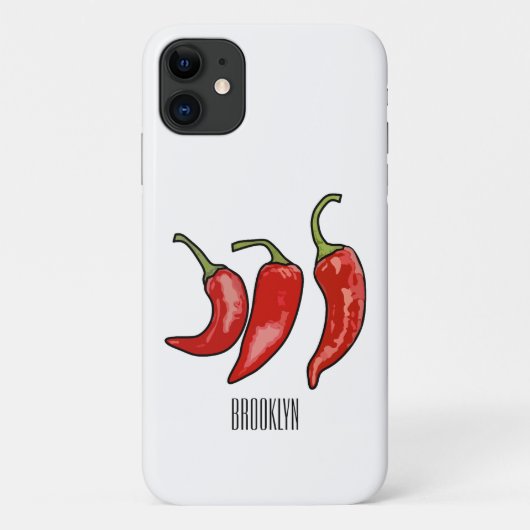 Coques Case-Mate iPhone Illustration de chili (Dos)