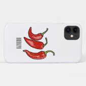 Coques Case-Mate iPhone Illustration de chili (Dos (Horizontal))