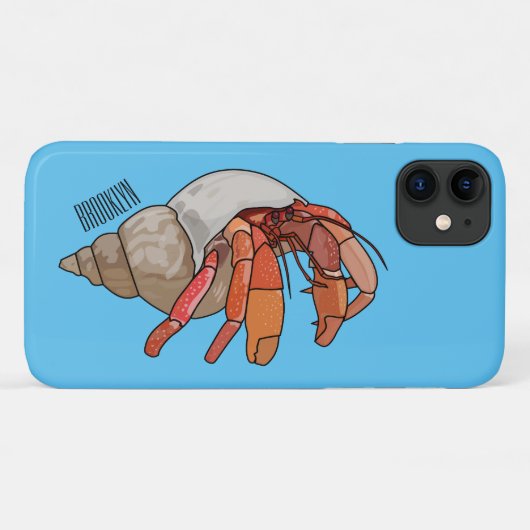 Coques Case-Mate iPhone Illustration de crabe ermite (Dos (Horizontal))