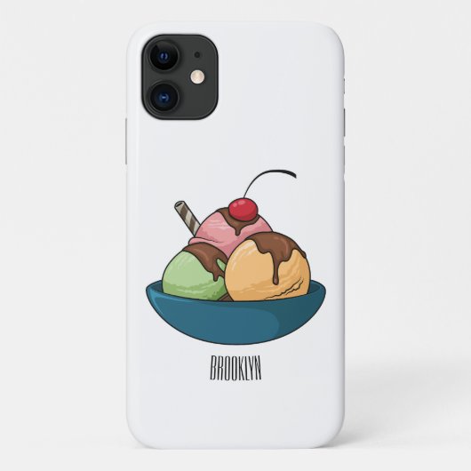 Coques Case-Mate iPhone Illustration de crème glacée (Dos)