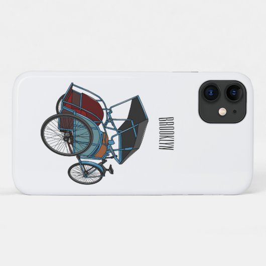 Coques Case-Mate iPhone Illustration de cyclo-pousse (Dos (Horizontal))