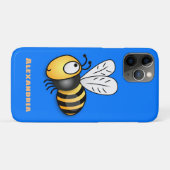 Coques Case-Mate iPhone Illustration de dessin animé d'abeilles joyeux (Dos (Horizontal))